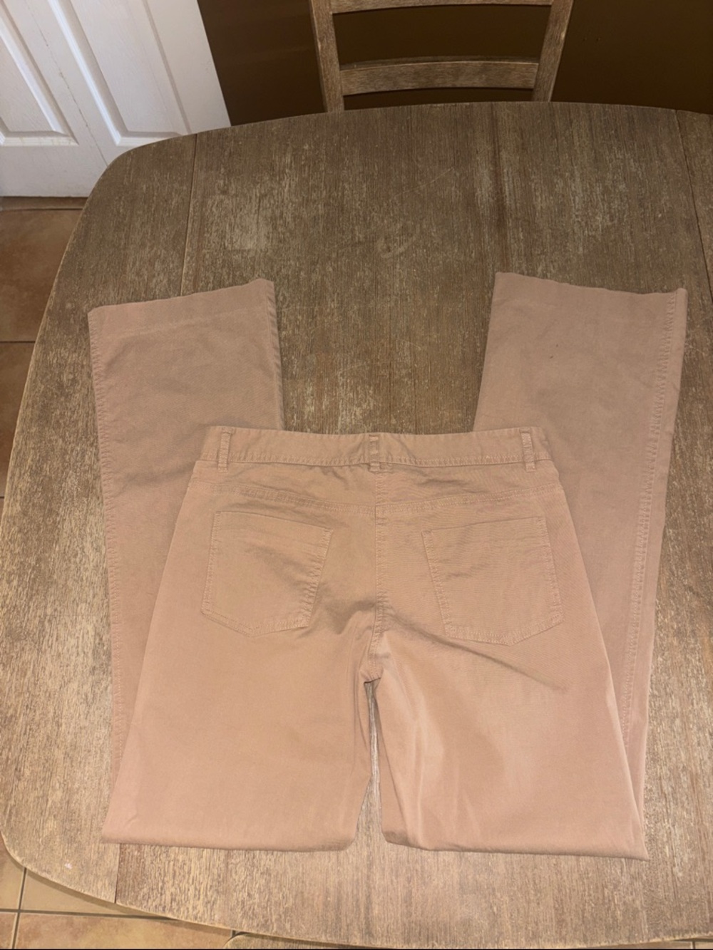 Theory Tan High-Rise Wide Leg Pants - Picture 4 of 7